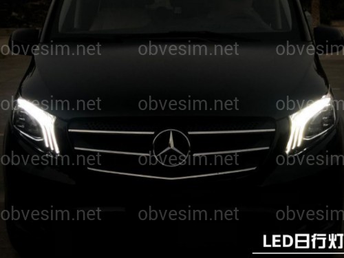 Full led фары стиль Maybach Mercedes Benz W447 Vito / V-class / Metris (левая+ правая) комплектные с блоками