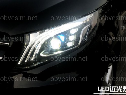 Full led фары стиль Maybach Mercedes Benz W447 Vito / V-class / Metris (левая+ правая) комплектные с блоками