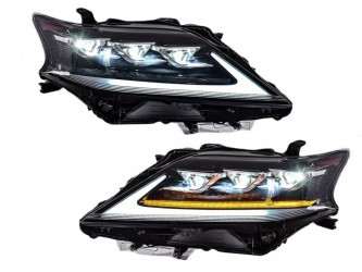 Фары Full LED 3 линзы Lexus RX 350 / 450H 2012-2015 в стиле рестайлинг 2020