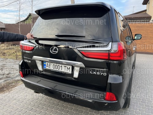 Спойлер WALD Lexus LX 450D / 570 2015-2022 ABS пластик, цвет черный