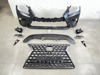 Бампер передний в сборе с решеткой рестайлинг 2020+ Lexus GX460 2014-2023