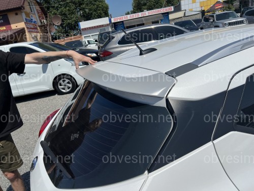 Спойлер козырек задней двери Nissan Kicks 2016-2022 ABS пластик под покраску