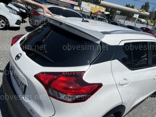 Спойлер козырек задней двери Nissan Kicks 2016-2022 ABS пластик под покраску
