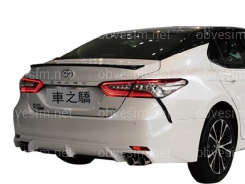 Спойлер лип багажника SE Toyota Camry 70 2018- ABS пластик, цвет черный глянец