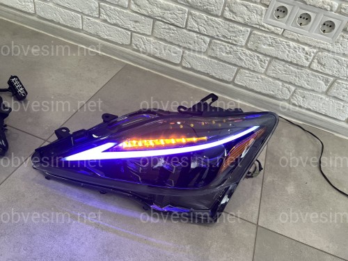 Фары Full LED 3 линзы в стиле 2021+ для Lexus IS 2005-2012
