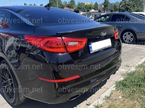Спойлер лип Kia Optima 2014-2015 ABS пластик, цвет черный глянец