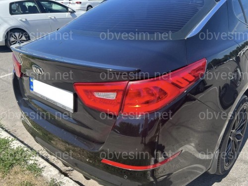 Спойлер лип Kia Optima 2014-2015 ABS пластик, цвет черный глянец