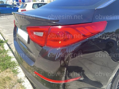 Спойлер лип Kia Optima 2014-2015 ABS пластик, цвет черный глянец