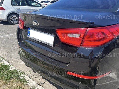 Спойлер лип Kia Optima 2014-2015 ABS пластик, цвет черный глянец
