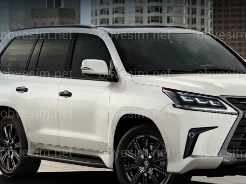 Рейлинги на крышу Lexus LX570 450d / Toyota LC 200 в стиле LX 2016 BLACK