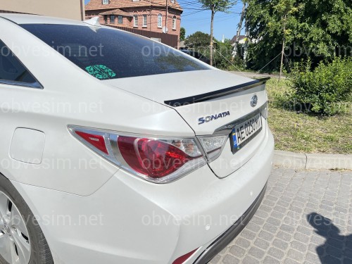 Спойлер лип Hyundai Sonata YF 2010-2015 ABS пластик, цвет черный глянец