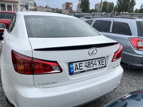 Спойлер лип багажника Lexus IS 2005-2012 ABS пластик, цвет черный глянец