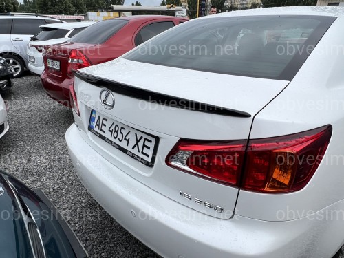 Спойлер лип багажника Lexus IS 2005-2012 ABS пластик, цвет черный глянец