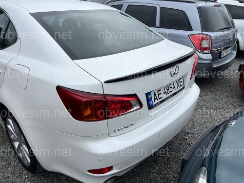 Спойлер лип багажника Lexus IS 2005-2012 ABS пластик, цвет черный глянец
