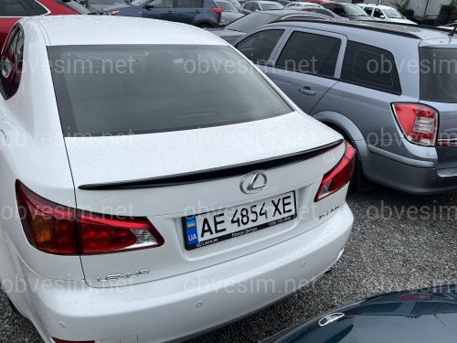 Спойлер лип багажника Lexus IS 2005-2012 ABS пластик, цвет черный глянец
