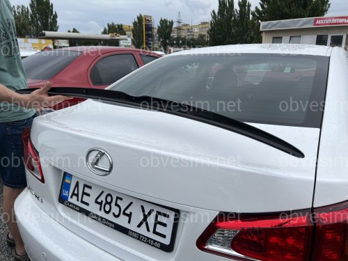 Спойлер лип багажника Lexus IS 2005-2012 ABS пластик, цвет черный глянец