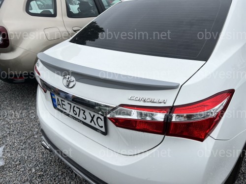 Спойлер лип багажника Toyota Corolla ЕВРОПА 2013-2018 ABS пластик под покраску
