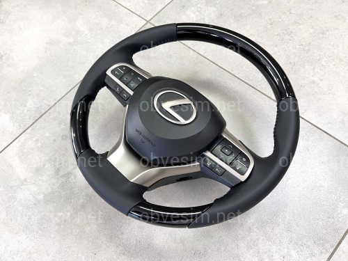 Руль в сборе черный PIANO BLACK Lexus LX 570 / GX 460