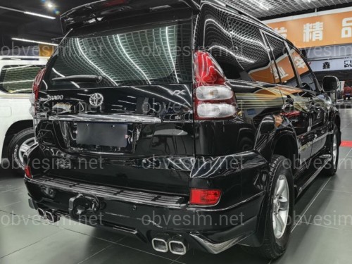 Обвес юбка заднего бампера Toyota Land Cruiser Prado 120 2003-2009