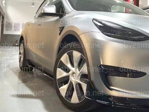 Комплект обвеса Tesla Model Y 2020- ABS пластик, цвет черный глянец