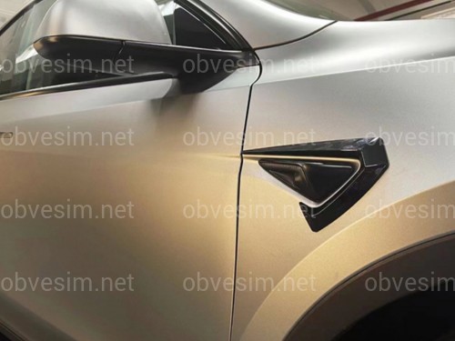 Комплект обвеса Tesla Model Y 2020- ABS пластик, цвет черный глянец