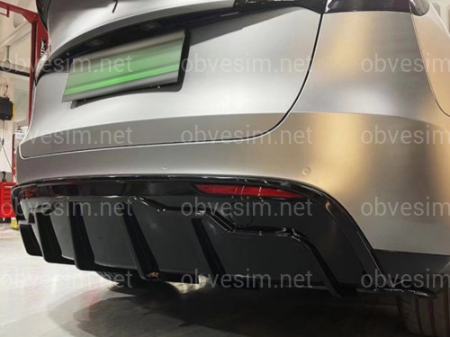 Комплект обвеса Tesla Model Y 2020- ABS пластик, цвет черный глянец