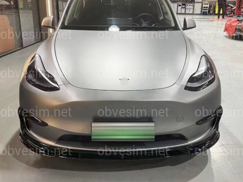 Комплект обвеса Tesla Model Y 2020- ABS пластик, цвет черный глянец