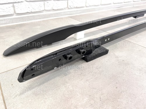 Рейлинги на крышу Toyota Land Cruiser Prado 150 2009-2023 качество оригинала (алюминий 2шт.) ЦВЕТ ЧЕРНЫЙ
