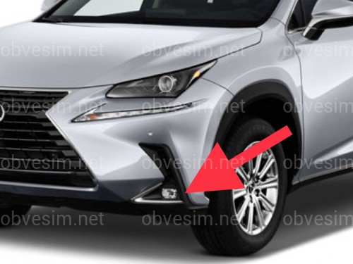 Накладка переднего бампера Lexus NX 2017-2022 ЛЕВАЯ СТОРОНА 5314278110