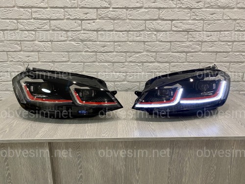 FULL LED фары Volkswagen Golf 7 2012-2016 в стиле GTI рестайлинг 7.5