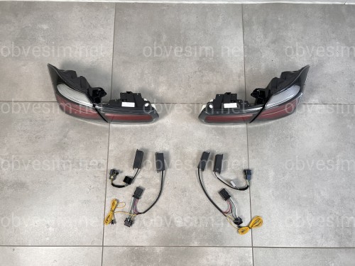Задние LED фонари BMW 3 series F30 2012-2018 дымчатые, 4шт.