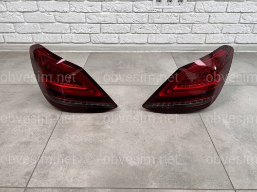 Задние LED фонари рестайлинг 2019+ для Mercedes-Benz C-class W205 2015-2021 2шт.