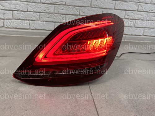Задние LED фонари рестайлинг 2019+ для Mercedes-Benz C-class W205 2015-2021 2шт.