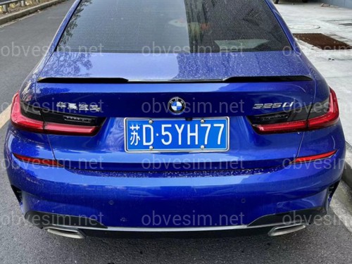 Спойлер лип багажника M3 стиль BMW 3 series G20 2018+ АBS пластик, цвет черный глянец