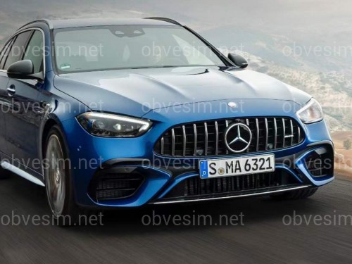 Передний бампер в стиле C63 AMG для Mercedes-Benz C-class W206 2021-