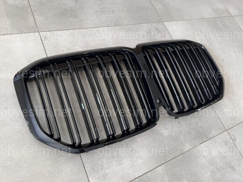 Решетка радиатора ноздри M-Look для BMW X7 G07 2019-2022 черный глянец