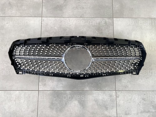 Решетка радиатора Diamond Silver для Mercedes CLA-Class W117 2013-2015