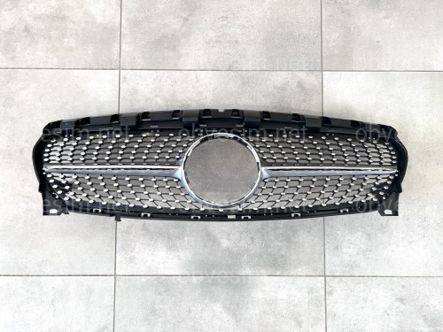 Решетка радиатора Diamond Silver для Mercedes CLA-Class W117 2016-2018