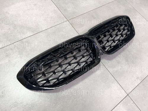 Решетка радиатора Diamond black BMW 3 Series G20 G21 2019-2022 черный глянец