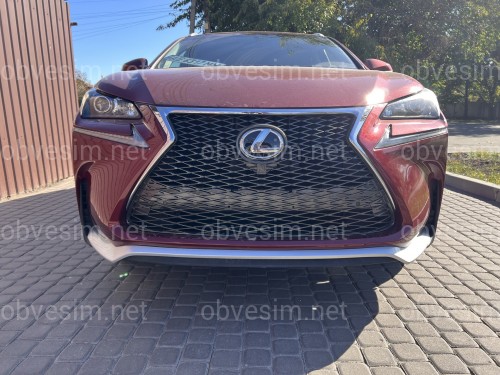 Бампер передний F-Sport Lexus NX 2014-2016 (бампер, юбка, решетка, хром)