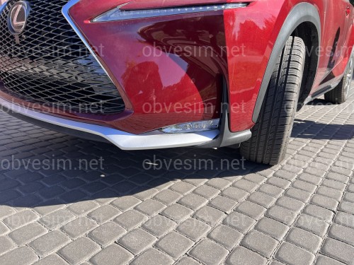 Бампер передний F-Sport Lexus NX 2014-2016 (бампер, юбка, решетка, хром)