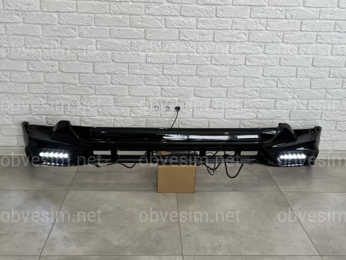Юбка переднего бампера TRD Toyota Land Cruiser Prado 150 2017+ цвет черный