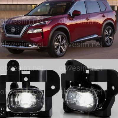 Противотуманные фары Nissan X-Trail T33 / Rogue 2021+ (полный установочный комплект)