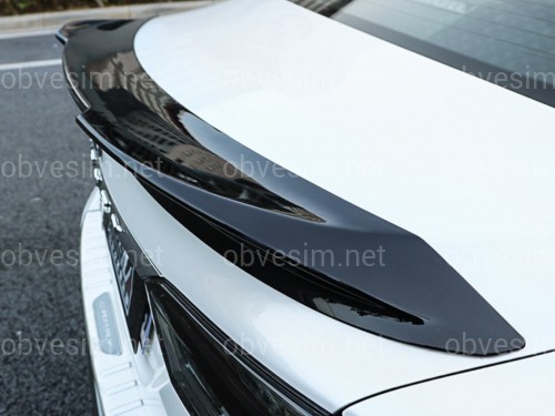 Спойлер лип багажника TRD Toyota Camry 70 2018- ABS пластик, цвет черный глянец