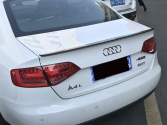 Спойлер лип на багажник Audi A4 B8 2008-2015 ABS пластик, цвет черный глянец 