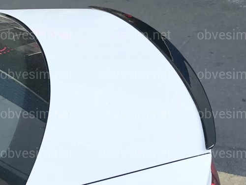 Спойлер лип на багажник Audi A4 B8 2008-2015 ABS пластик, цвет черный глянец