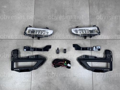 LED противотуманные фары Nissan X-Trail T32 / Rogue 2017-2020 (полный установочный комплект)
