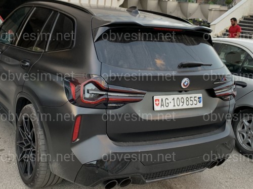 Спойлер на крышку багажника Х3M F97 стиль BMW X3 G01 2018- черный глянец