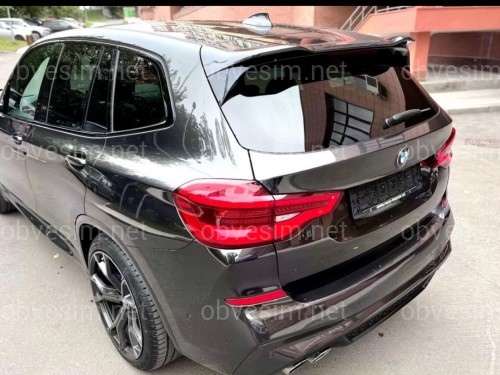 Спойлер на крышку багажника Х3M F97 стиль BMW X3 G01 2018- черный глянец