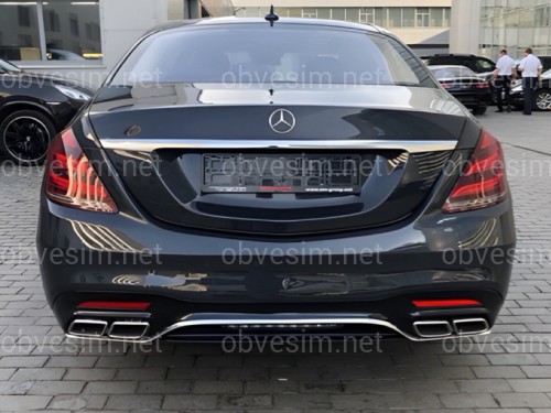 Обвес AMG S63  (передний / задний бампер) Mercedes S Class W222 рестайлинг 2017-2020